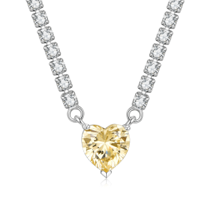 Yellow 5Carats Luxury Moissanite Pendant Necklace
